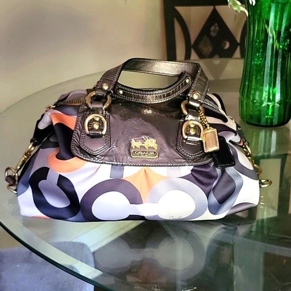 Coach Madison Graphic Multi Color Op Art Sabrina 2-WAY Shoulder Bag - Picture 4 of 7